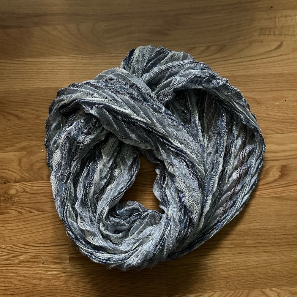 Silver and grey infinity scarf